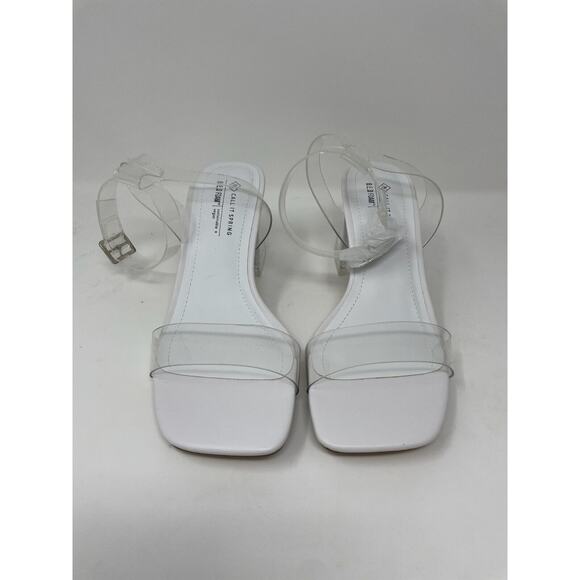 Call It Spring Ariel Clear Block Heel Ankle Strap Sandals Size 5 - Picture 5 of 9
